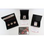 Centenary of the First World War British Isles Three Coin set and oher WWI commemorative poppy coins