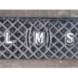 LMS railway cast iron chequer footplate, L46cm