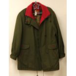 Ladies Austrian Steinbock green cashmere and wool Loden coat, size 14