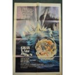 Two original movie posters - Grey Lady Down (1978) starring Charlton Heston, 69cm x 104cm, fair