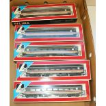 Rake of Fife Lima OO gauge Rail Air Link Victoria -Gatwick coaches, BR mark 2D coaches