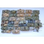 Collection of built 1/35 plastic armour models, mostly WW2 allied and some modern vehicles including