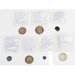Six Asian coins incl. Alexander Jannaeus 103 - 76BC, Evagoras 345 - 342BC, Walid 705 - 715AD,