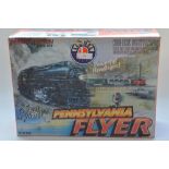 Boxed Lionel O gauge electric freight train "Pennsylvania Flyer". Model and track in near mint