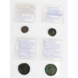 Four co-rulers Diocletian 284 - 305AD and Maximanus 286 - 305AD Roman coins, incl. two tetradrachm