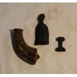 Metal Detector Artefacts - Roman God possible good luck talisman or ritual offering, and two other