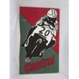 Hand painted Castrol motor cycle study, 68cm x 42cm