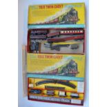 OO gauge 3 rail electric Trix Twin Cadet Railway set with 0-4-0 BR black tank engine, a collection
