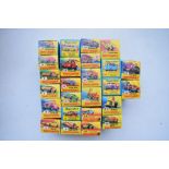 Twenty four boxed Matchbox Superfast and Rola-Matic diecast vehicle models 1-25 (missing no 18)