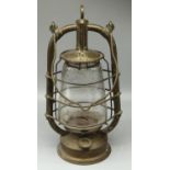 FR. Stübgen & Co. Fledermaus 100 storm lantern with clear globe c1920s/30s, marked with outline of a