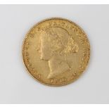 Victorian 1870 Australian gold sovereign, reverse with wreath and crown, Sydney mint upper legend,