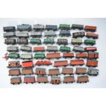 Collection of Fifty four used OO gauge goods wagons, some re-painted. Condition varies, please refer
