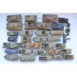Collection of built 1/35 plastic model kits, all WW2 German armour. King Tigers, Panthers,