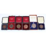 Botany and Horticultural bronze medallions incl. Royal Horticultural Society 1936, Toogood and