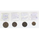 C18th/19th Scottish provincial conder token coins inc. Inverness 1794 halfpenny rose and thistle
