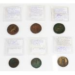 Mix of six Roman coins incl. Vespasian 69 - 79AD dupondius, Domitian 81 - 96AD dupondius of