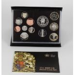 Royal Mint 2009 Proof Coin Set incl. Kew Gardens 50p, original case and cert.