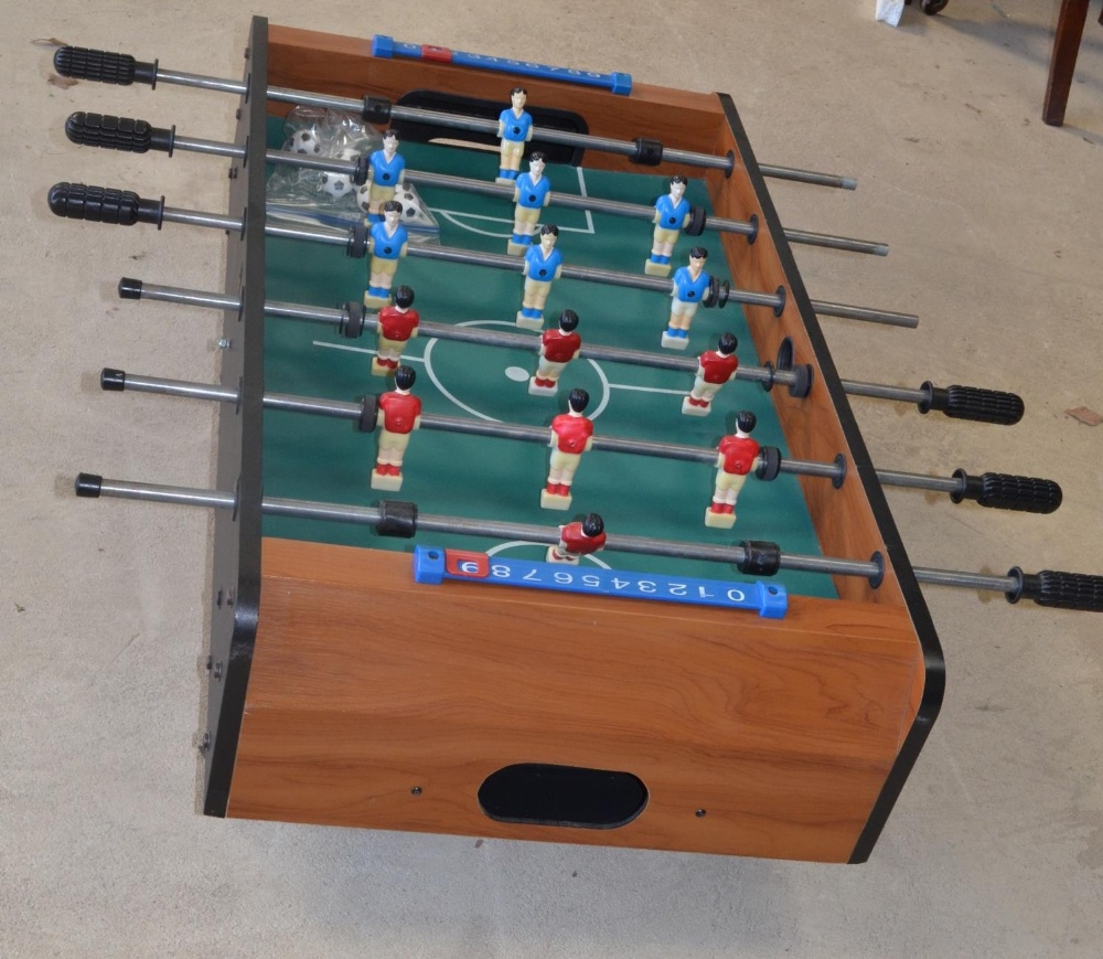 Table football game with spare balls, W94 D51 H31cm - Image 2 of 2