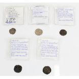 Four Venetian coins incl. two Antonio Venier 1382 - 1400AD coins, Michael Steno 1400 - 1413AD