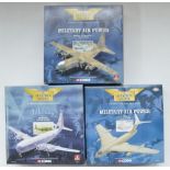 Three Corgi 1/144 diecast aircraft models to include AA31602 HP Victor Lusty Linda, limited