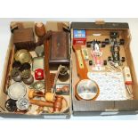 Weathermaster barometer, turned wood items including a gavel, boxed Matchbox 75 Series 54