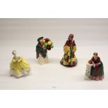 Four Royal Dalton figures The Balloon Seller TBS NoHN383 with impress marks to the base H23.5cm, The