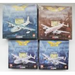 Four Corgi 1/144 diecast model airplanes to include Berlin Airlift Avro Lancastrian and Avro York (