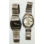 Seiko 5 automatic wristwatch with day date signed dial, stainless steel case on matching bracelet