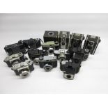 Collection of mixed cameras, mostly Coronet cameras inc. 020 box, Coronet Cub, Rapier Mark II,