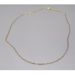 14ct yellow gold chain necklace, stamped 585, 50cm, 3.6g