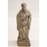 Greco-Roman hollow cast terracotta figure of a woman wearing a Stola, possibly of antiquity, the