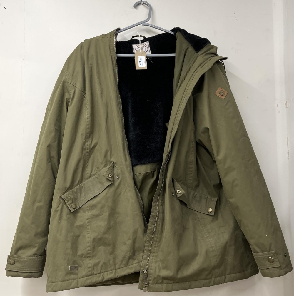 Bellfield green Parka type coat size XL and a Regatta green waterproof jacket size 20 (2) - Image 2 of 2