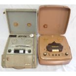 Two vintage reel to reel tape recorders, a Brenell Three Star and a Verdik