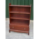 Stag Minstrel waterfall bookcase, H112cm W78cm D30.5cm