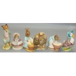 Beswick Beatrix Potter figures: Mr Alderman Ptolemy, Foxy Whiskered Gentleman, Anna Maria, The Old