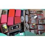 14 Early C20th Portable and Prudential type money boxes, various coin holders, keys etc (2)