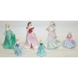 Collection of Coalport figures: Ladies of Fashion - Summer Days, H21cm, The Collingwood Collection -