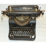 Olympia model 8 typewriter in japanned metal finish