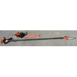 Stihl petrol powered pole pruner and a Stihl petrol powered hedge trimmer, both A/F, missing some