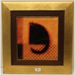 Govinder Nazran (Contemporary); 'The Yellow Room' study of a cat, ltd.ed print no. 69/195, 28cm