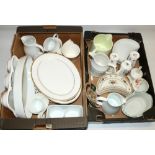 Copeland Late Spode Rockingham crescent dishes (6), quantity of modern white and white dinnerware