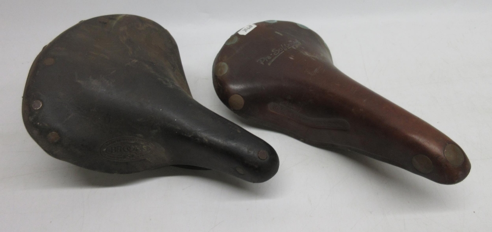 Brooks Champion 'S' bicycle seat and a Brooks Professional bicycle seat (2)