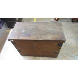 Early C20th pine chest, W70cm H49.5cm D36.5cm