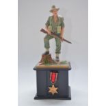 Danbury Mint Jungle Raider The British Chindit, painted resin figurine on plinth with replica