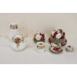 Royal Albert Old Country Roses Tea pot, Lady Hamilton coffee pot and mug and a continental tea