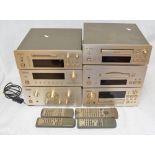 TEAC gold coloured stackable stereo system to include R-H500 Cassette Deck, PD-H500i CD Player, RW-