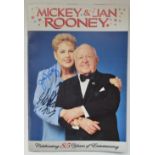 Mickey and Jan Rooney 2007 signed programme celebrating 85 years of entertainment, signed by both