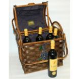 Five bottles of Chateau Lafon 2009 Listrac-Medoc 750ml in wine basket