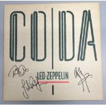 Led Zeppelin 'Coda' LP, with Robert Plant, Jimmy Page & John Paul Jones signatures