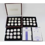 MDM crown collections HM Queen Elizabeth the Queen Mother silver proof 36 commemorative coin set,
